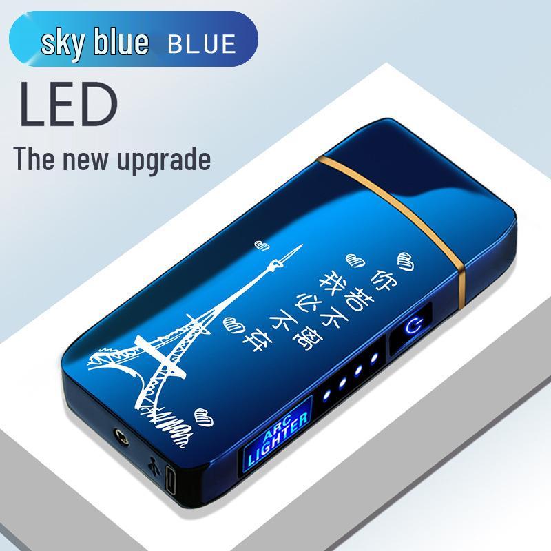 High-End USB Rechargeable Electronic Windproof Pulse Arc Lighter with Fingerprint Touch