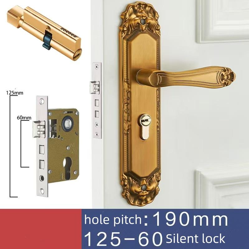 Luxury Gold Carved Door Handle with
