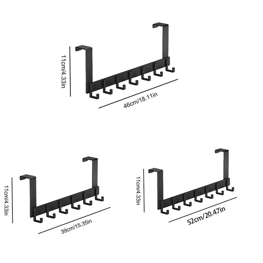Storage Porch Storage Hooks Over The Door Free Punching Hanger Aluminum Row Hook  Coat