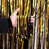 Backdrop Curtains Dot Metallic Foil Tinsel Fringe Curtain Wedding Birthday Party Photography Background Decorations