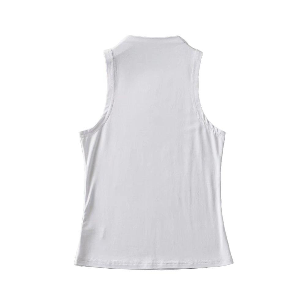 YPFF Trendy European Women's Sleeveless High-Neck Crop Top
