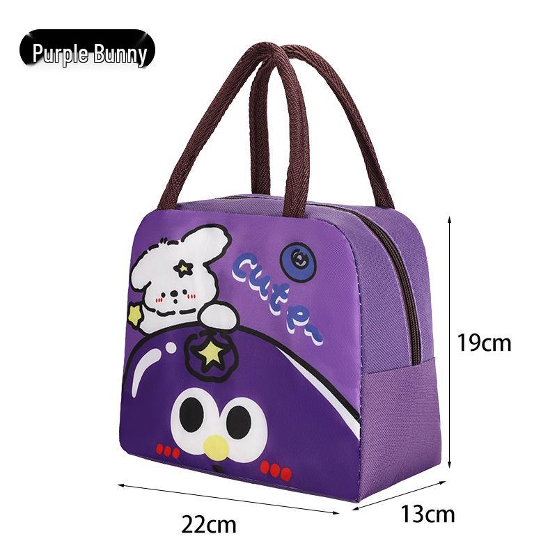 Cute Insulated Bento Bag: Cartoon Lunch Box for Kids and Office