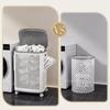 Bathroom Organizer Hollow Out Laundry Basket with Wheels Laundry Hamper Large Capacity Dirty Clothes Basket