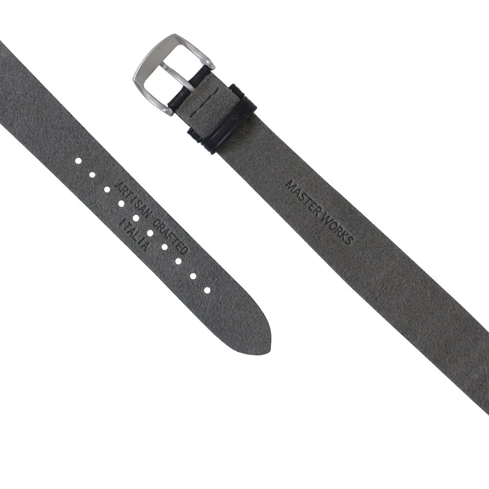 MASTER WORKS Quattro 002 MW07SI-EDBKG8 Men's Watch, Made in Japan, Quartz Movement, 41mm, Leather Strap, Chronograph, Black