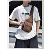 Men's Chest Bag USB Design Messenger Backpack Retro Fabric Shoulder Messenger Bag Sports Small Bag