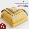 Cotton Solid Color Summer Quilt - Lightweight & Breathable for Dorms and Homes