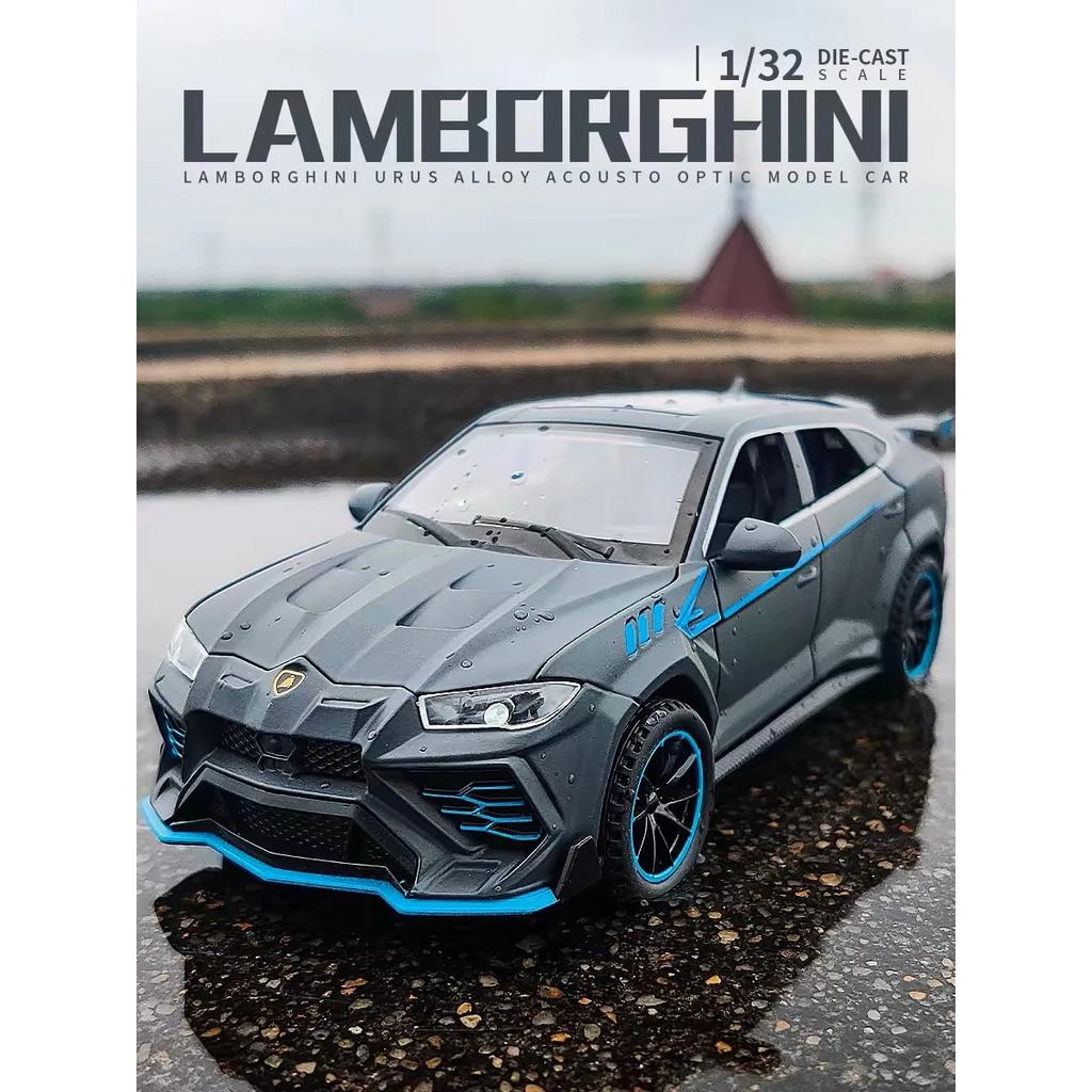 1/32 Lamborghini Bison Urus SUV Alloy Scale Car Model Diecast Metal Miniature Car Model Sound and Light Collection Children Toy Vehicles Gifts