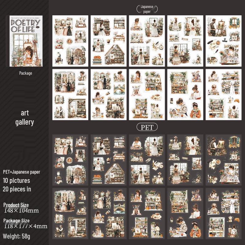Ketchup Girl Poetic Life Sticker Book: 6 Styles, 20 Sheets of Girl-Themed Stickers