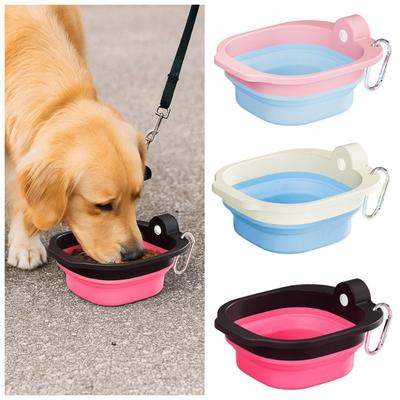 Portable Collapsible Dog Water Bowl Lightweight Food Grade Folding Pet Dish Easy To Clean Multipurpose