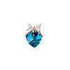 Fashion Women Bowknot Brooches Metal Small Brooch Pin Rhinestone Blue Crystal Lapel Pins Fixed Anti Button Clothing Accessor