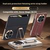 Vista Táctil Inteligente Premium Cuero Genuino Para Funda Honor Magic V6 Para Funda Honor Magic V5 Pulsera Magnética Tapa con Soporte