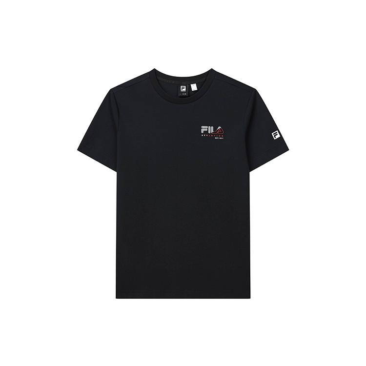 New FILA Athletics Set In Sleeve T Shirt Men's Pitch Black A11M211103F-BK