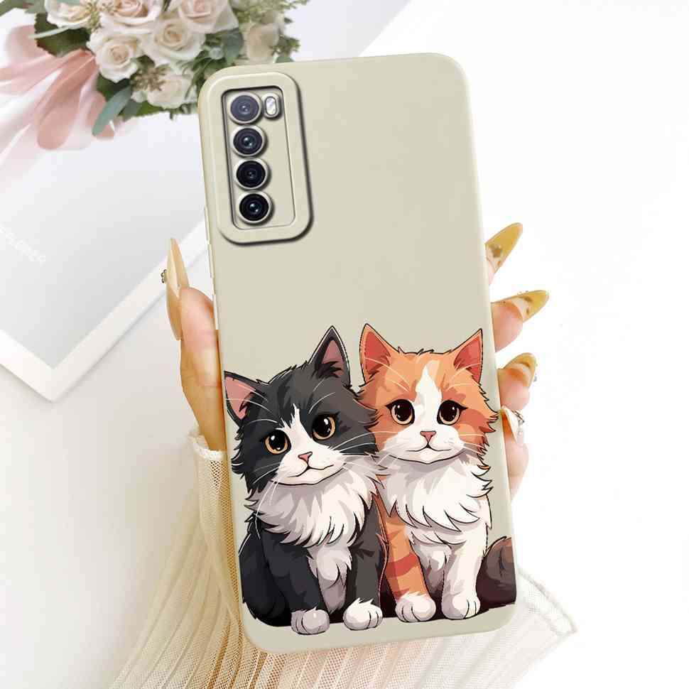 For Huawei nova 7 5G JEF-TN00 JEF-AN00 Case Silicone Back Cover For Huawei Nova7 JEF-NX9 JEF-AN20 Simple Style Phone Cases