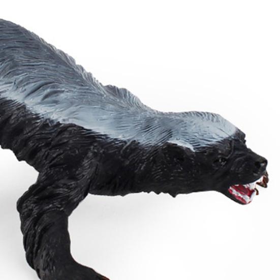 Honey Badger Figurine Realistic Simulation Wild Animal PVC Miniature Honey Badger Educational Toy for Kids