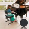 H-förmige Klavierbank, 5-fach höhenverstellbarer Klavierhocker mit schwarzer Polsterauflage, Musik-Keyboard-Bank mit Rückenlehne für Musiker Kinder