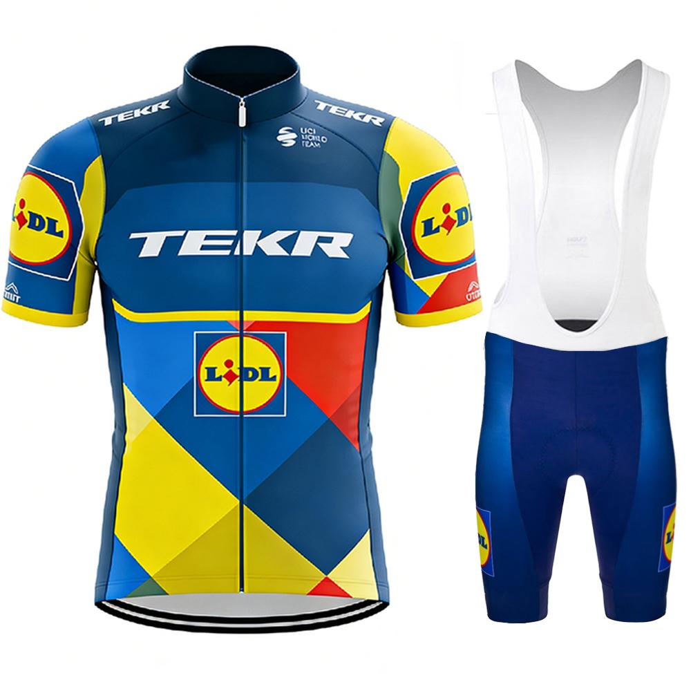 Abbigliamento Mtb da Uomo Maglie da Ciclismo TEKR Camicetta Vestiti Giacca da Uomo Set da Uomo Pantaloncini Attrezzatura Maglia Professionale Pantaloni Uniforme Gel