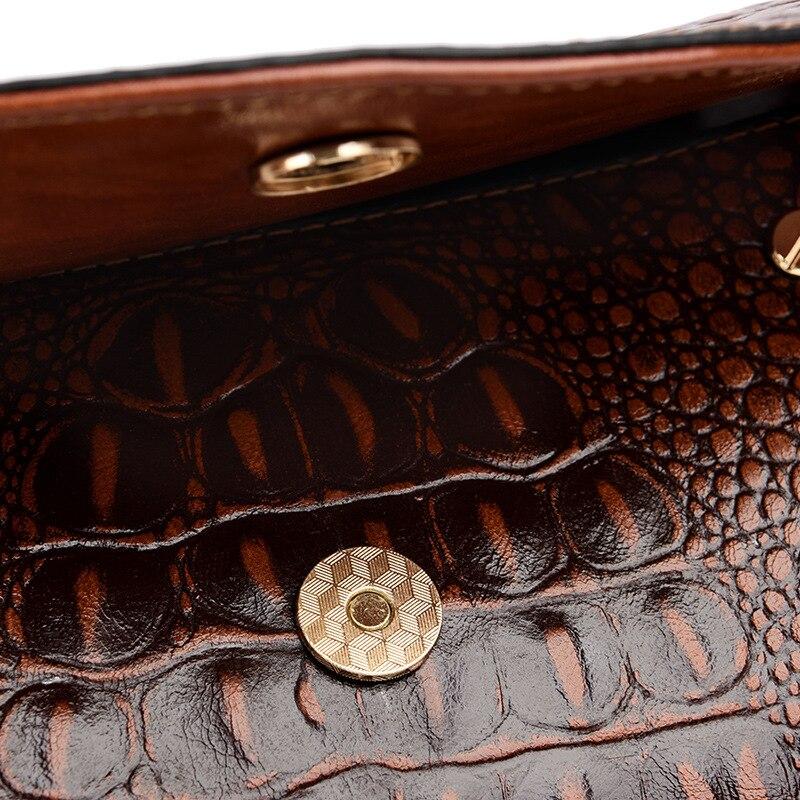 Johnature Mode Designer Tasche Einfache Alligator Frauen Leder Schulter Taschen Freizeit Große Kapazität Dame Umhängetasche