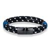 Black Stainless Steel Nautical Rope Bracelet Men Women Handmade Woven Double-Layer Design Couple Jewelry Gifts