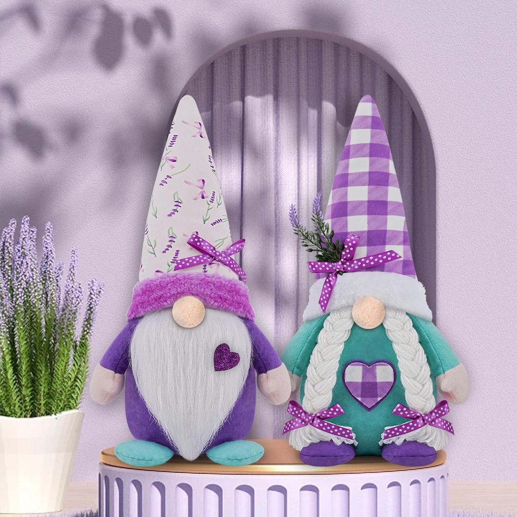 Lavender Heart Stand-Up Rudolph Doll Ornament