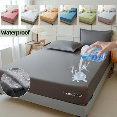 Protector de Colchón Impermeable, Sábana Bajera Silenciosa, Funda de Colchón Suave y Transpirable, Resistente a Manchas y Lavable a Máquina
