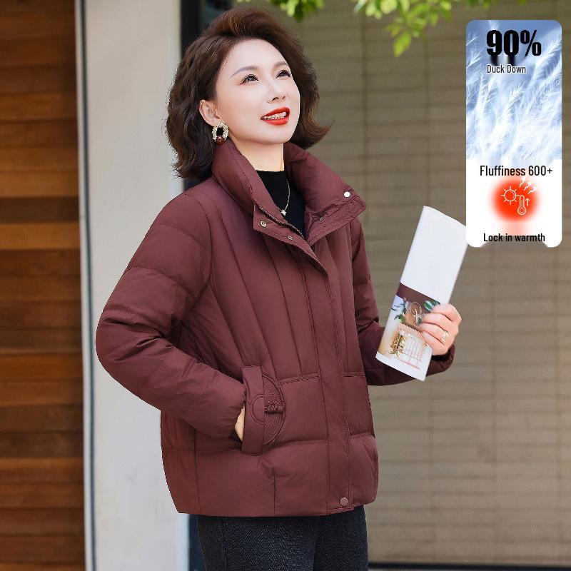Stylish 2025 Women's Cotton Down Jacket - Age-Reducing Winter Outerwear for Middle-Aged/Elderly Moms