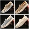 Mode Automne Homme Chaussures Décontractées en Toile 2025 Nouveaux Respirants Souples Slip-On Loisirs Homme Mocassins Baskets Confort Baskets Basses Chaussures
