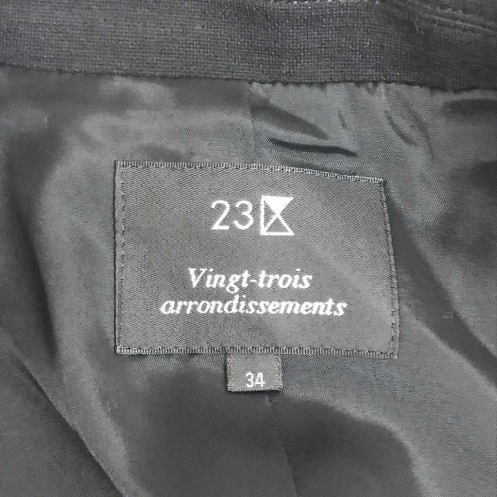 Made In Japan 23KU Wool Tailored Jacket XS Women Black Fully Lined Blazer(USED)