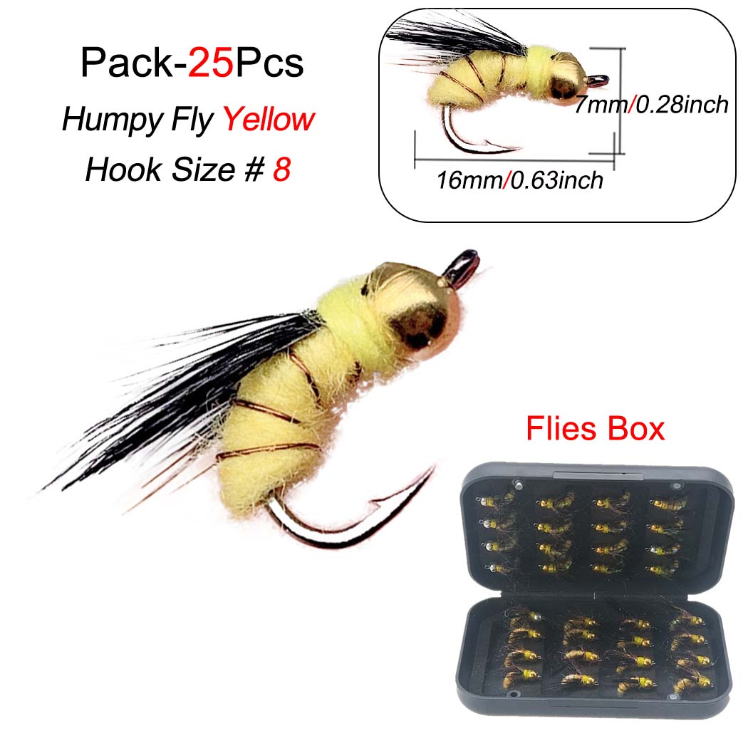 

25 шт./кор. 3 стиля по желанию реалистичные искусственные насекомые, связанные вручную, приманки, сухие мушки, приманка для форели StyleC-25Pcs-Box