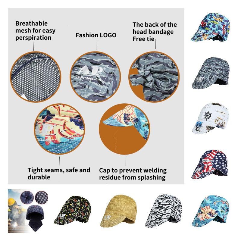 Umfriend Breathable Cotton Welding Cap With Heat Resistance And Dust Protection