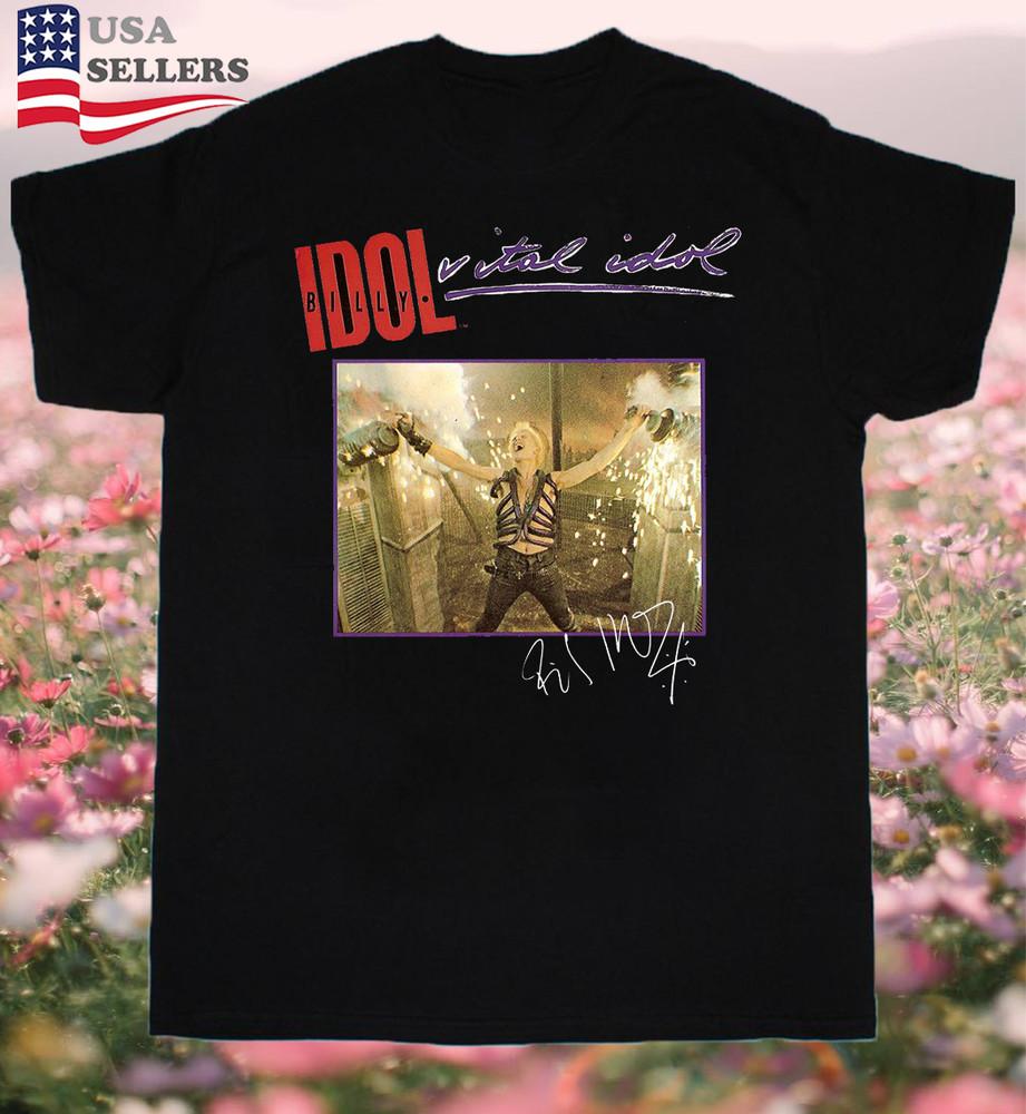 BILLY IDOL album Vital Idol Tour Unisex Cotton  Full Size DI474 Unisex T-Shirt XXL