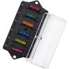 6 Way Circuit Standard Ato Blade Fuse Box Dc 12V/24V Car Fuse Block Holder Fuses
