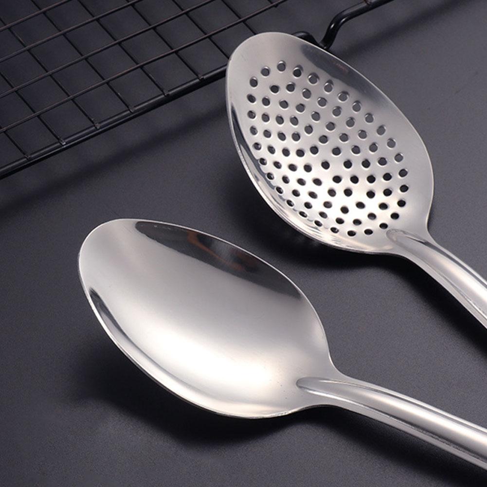 304 Stainless Steel Strainer Spoon Colander Kitchen Colander Skimmer Kitchenware Skimmer Residu D4A5
