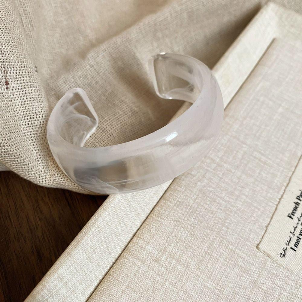 Dopamine Resin Bangle Europe American Style Exaggerated Bracelet C Shape Cuff Bangles  Decoration