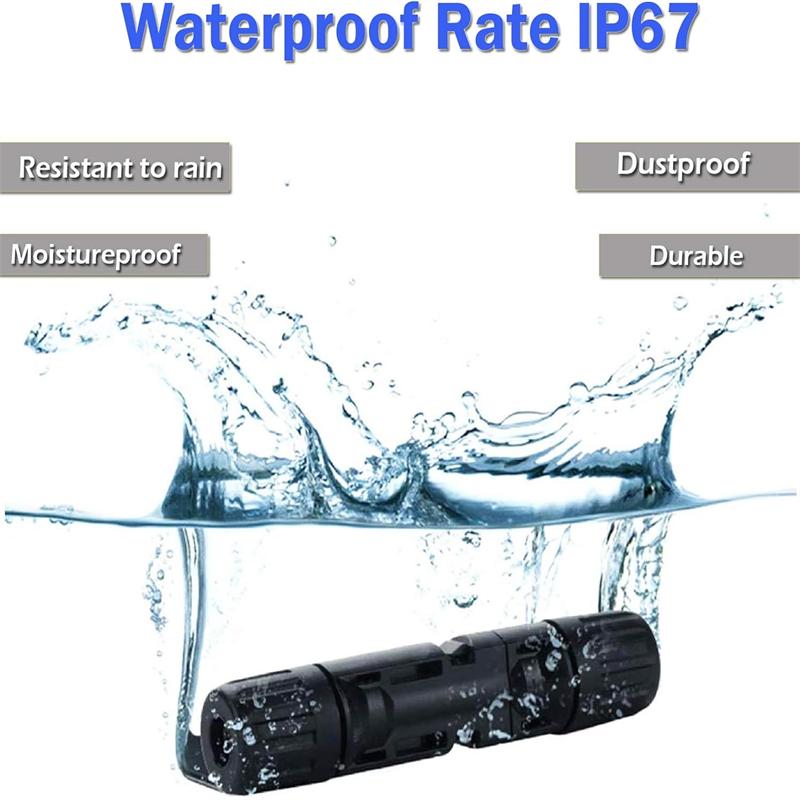 10 Pares Conector Solar MC4 1000V Plug Solar 30A para Conexão de Cabo FV Resistente a UV IP67 Conector Macho Fêmea