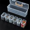 Plastic Tool Storage Box with 6 Storage Case Multi-Compartment Tool Organizer Transparent Classification Storage Case