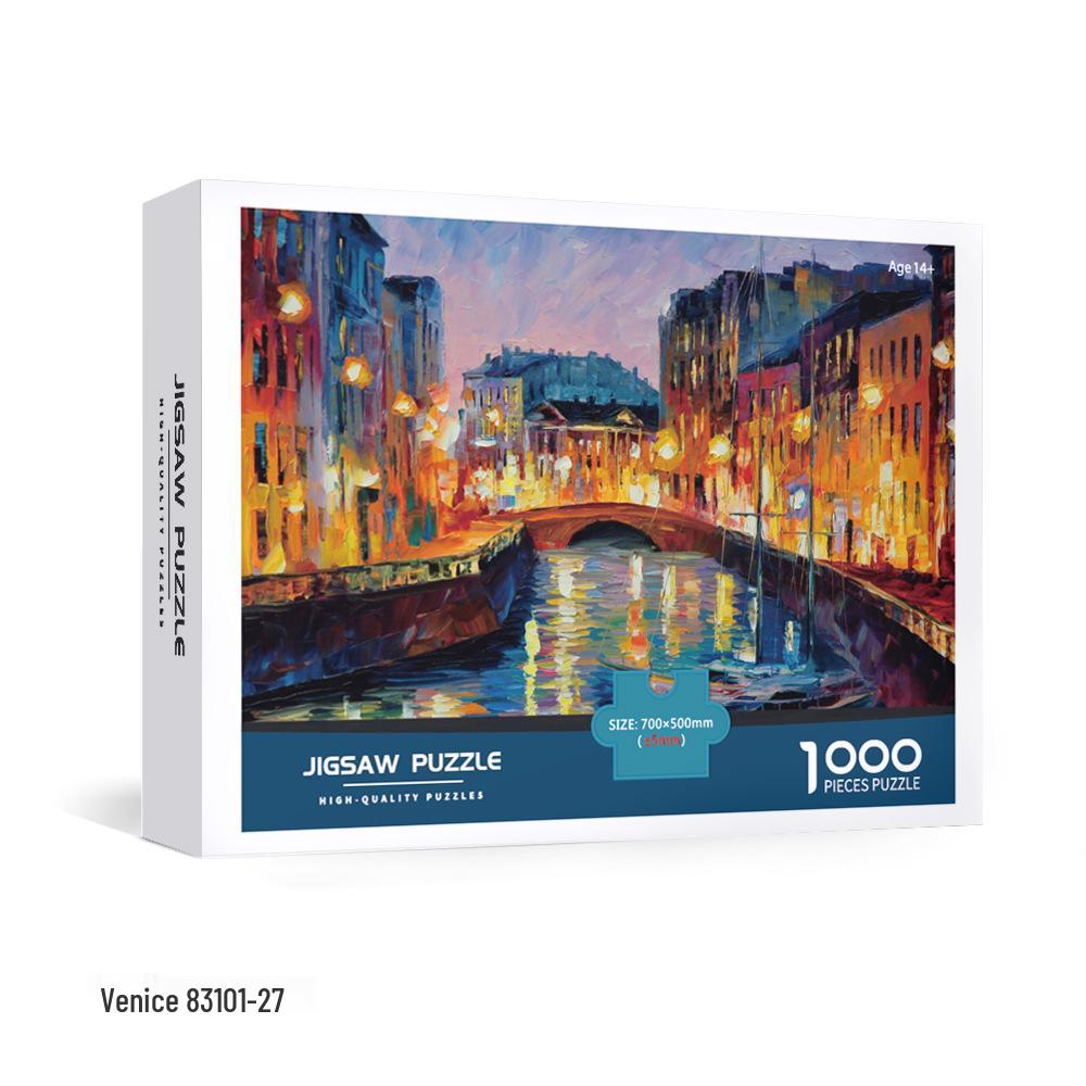 Adult Jigsaw Puzzle - 1000 Pieces, 70x50 CM White Cardboard