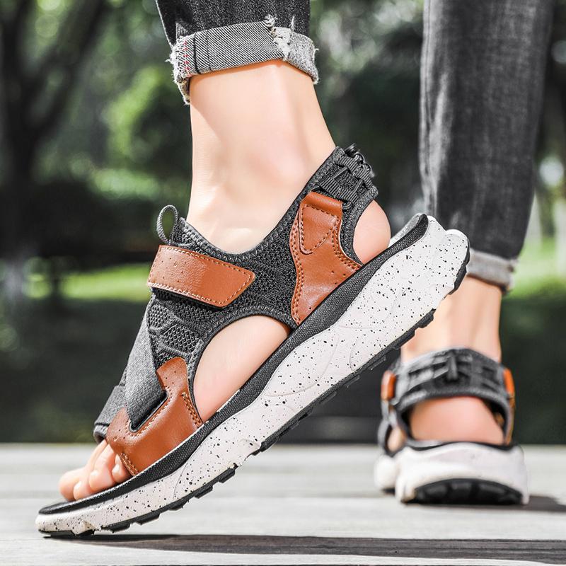 Fashion Blue Platform Sandals Unisex Summer Mesh Men's Sports Sandals 2025 Outdoor Beach Shoes For Men Women Sandalias Hombre