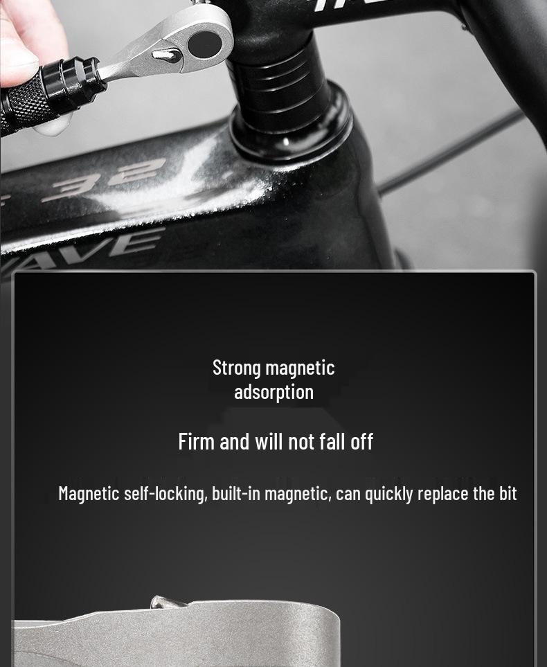 Bike Tool Kit: Ratchet Wrench, Bit Set, Tire Levers, Emergency Pump