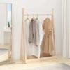 VidaXL Clothes Rack, Coat Rack with Shelf, Wardrobe for Clothes with Interior Bedroom Storage, Brown Wood 824983