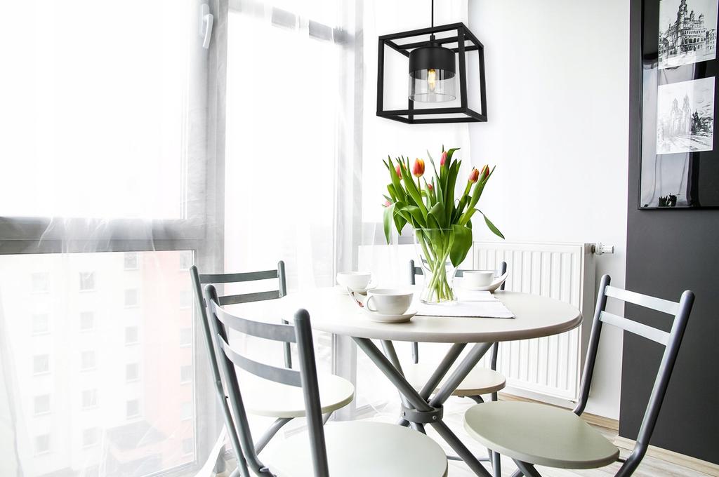 Loft Hanging Lamp, Modern Cage, Glass Lampshade