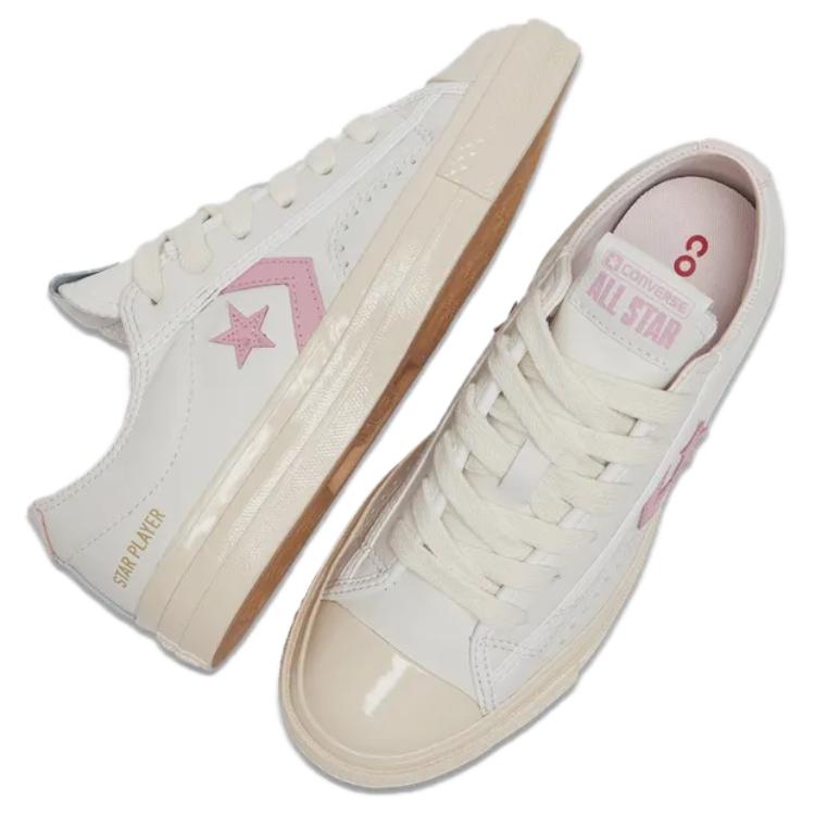Converse Star Player 76 Low Vintage White Pink Unisex Sneakers Cream A11590C