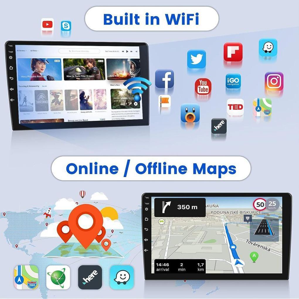 Black Enjoy Wireless Android Auto Connectivity On Auto Radio Application Models System