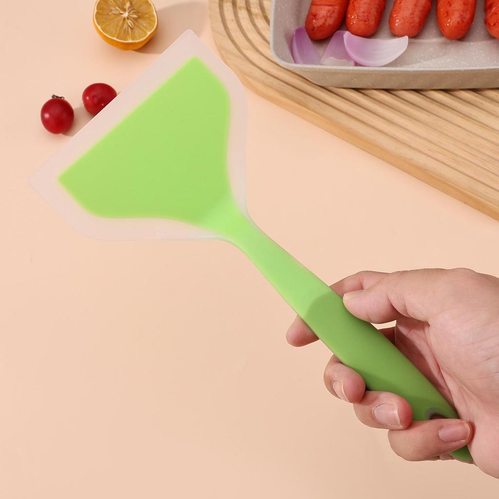Silicone Non-Stick Omelet and Crepe Spatula – Wide and Thick Design
