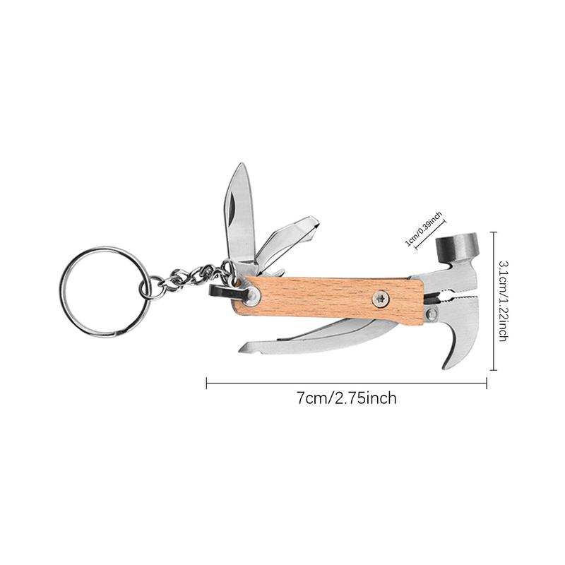Multifunctional Ax Escape Hammer Wood Handle Outdoor Hammer Multitool Hammer Emergency Survival Hammer Tool