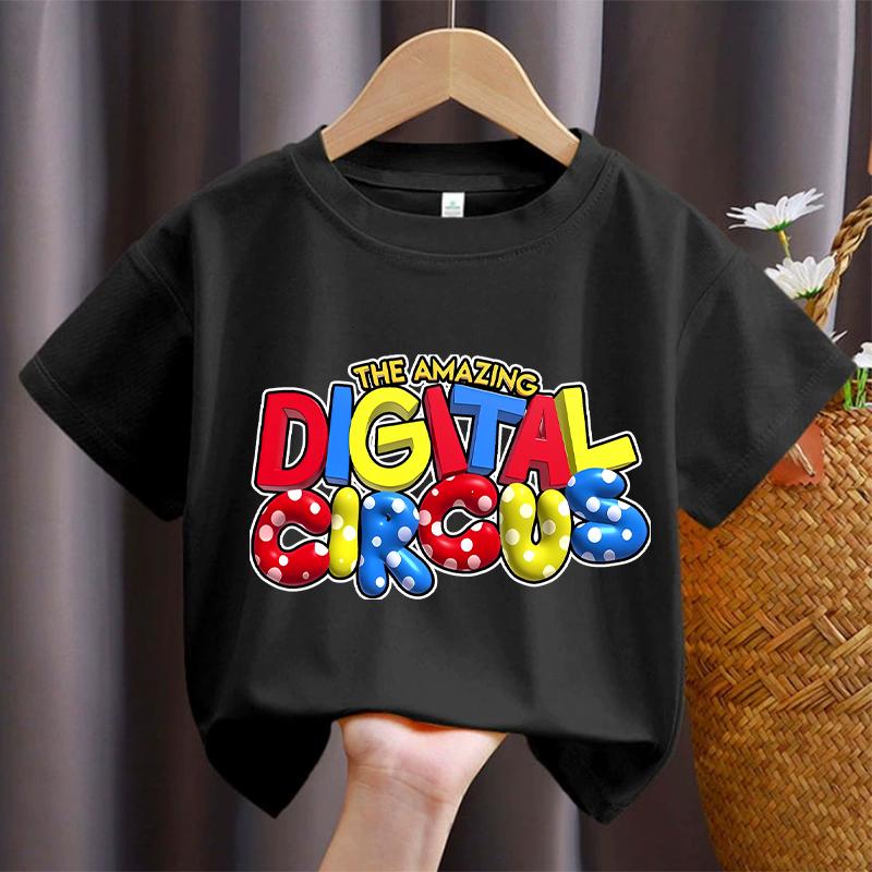 The Amazing Digital Circus Children TShirt Cartoon Printed T Shirts Boys Casual Sports Short Sleeves Tops Summer Kids Clothing