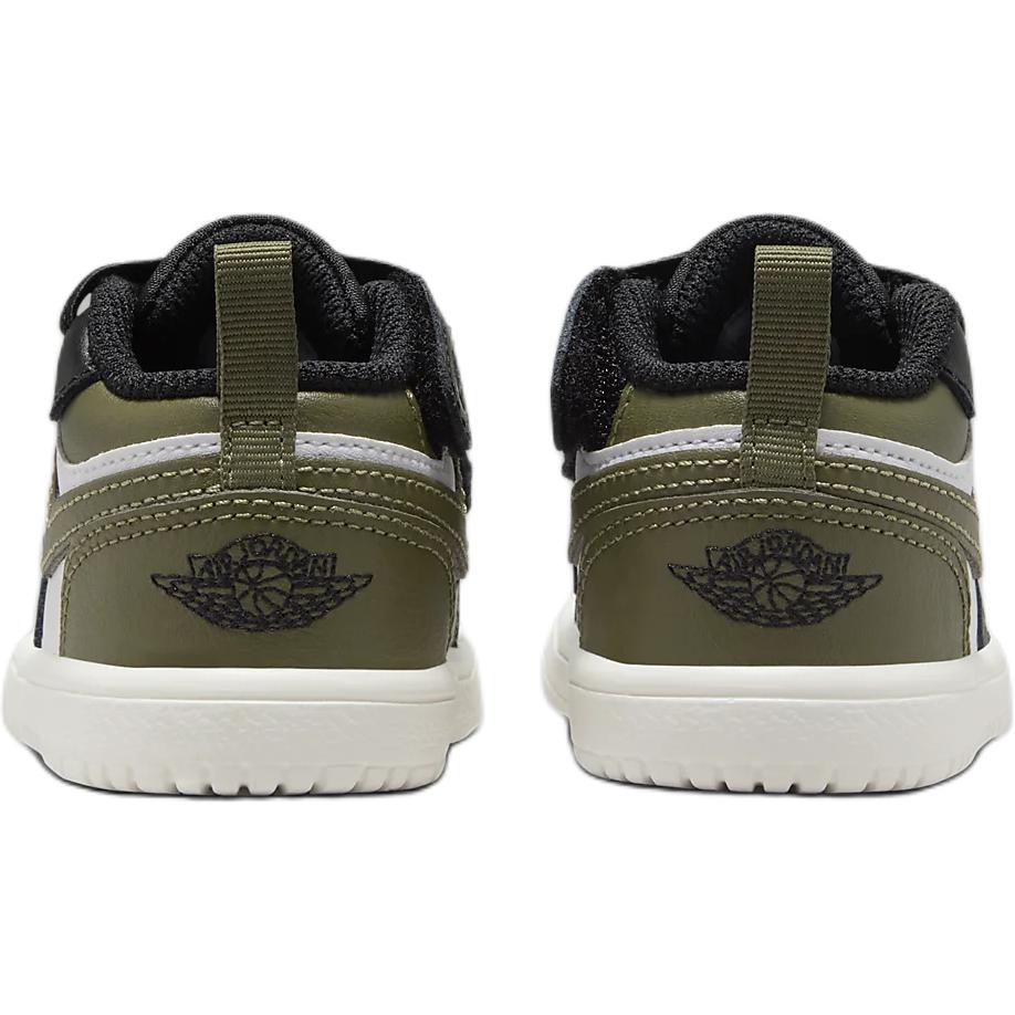 New Jordan Air Jordan 1 Anti-Slip Wear-Resistant Low-Top Toddler Shoes Black White Green Infant And Toddler DR9747-092