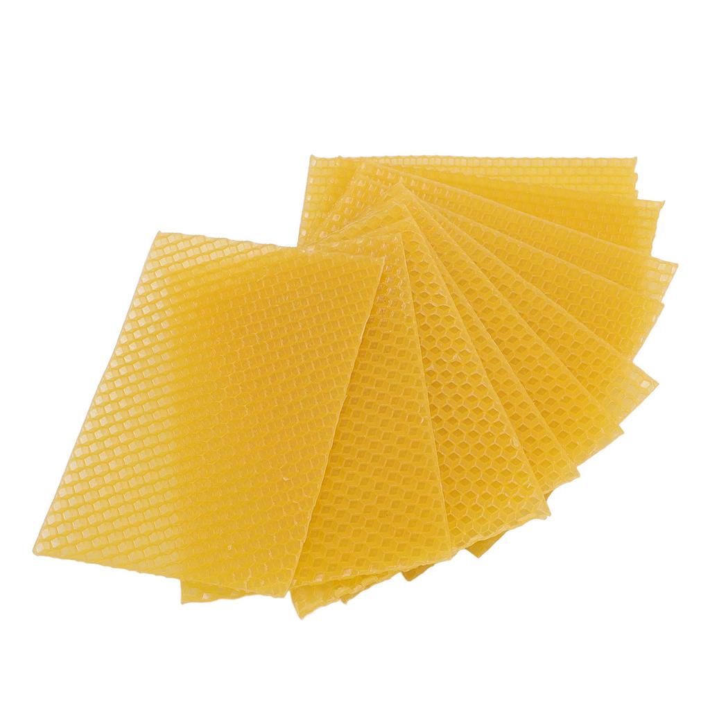20Pcs Beeswax Candle Sheets Soft Cuttable DIY Candle Making Beeswax Sheets Foundation for Beehive