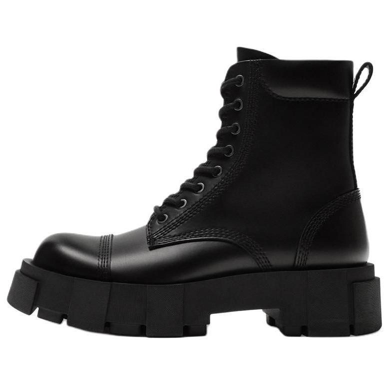 

Zara Pu Comfortable Minimalist Short Martin Boots Men Boots Black 12019520-38 40