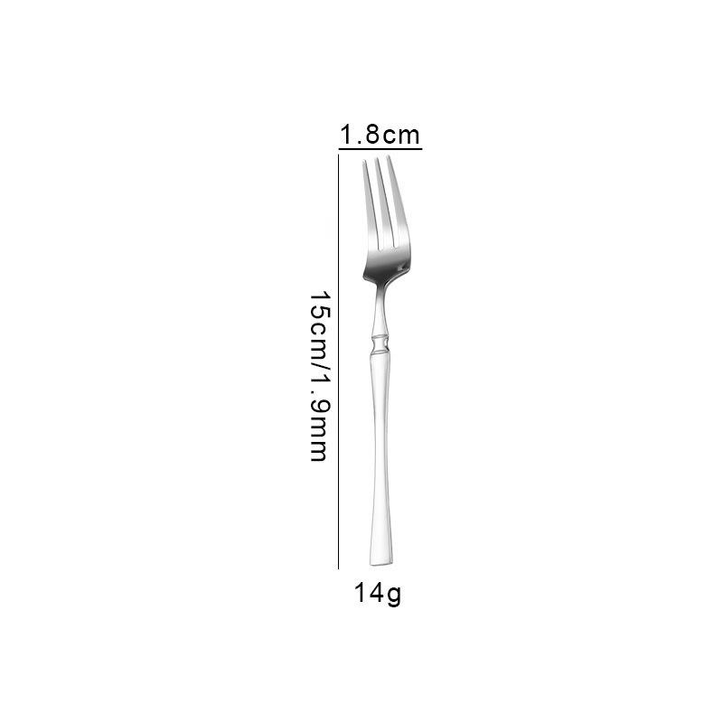Western Knives and Forks Tableware Small Waist Steak Knives and Forks Set Stainless Steel Household Premium Food Spoon Dessert Spoon and Fork