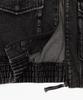 WEGO Unisex Flight Korean Loose Size Denim Sonata Men's Jacket, Outerwear, Streetwear, Style, Fit, Oversized, Winter/Spring Clothes, L, Black,